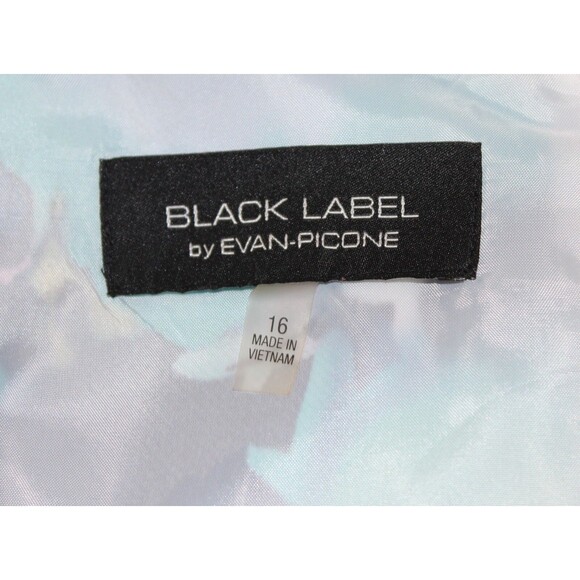 Evan Picone Black Label Floral Sleeveless Sheath Dress Size 16 - Picture 7 of 8